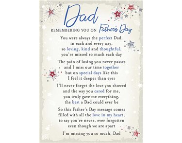 DAD REGAL FATHERS DAY GRAVE CARDS 6S