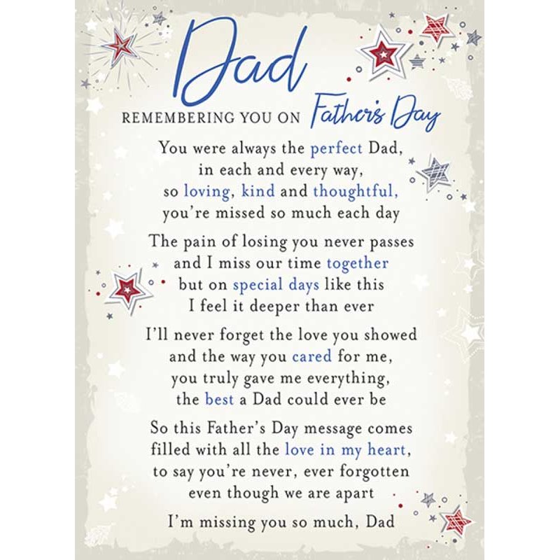 DAD REGAL FATHERS DAY GRAVE CARDS 6S