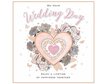 31cm SQ WEDDING DAY  BOXED CARD 3S
