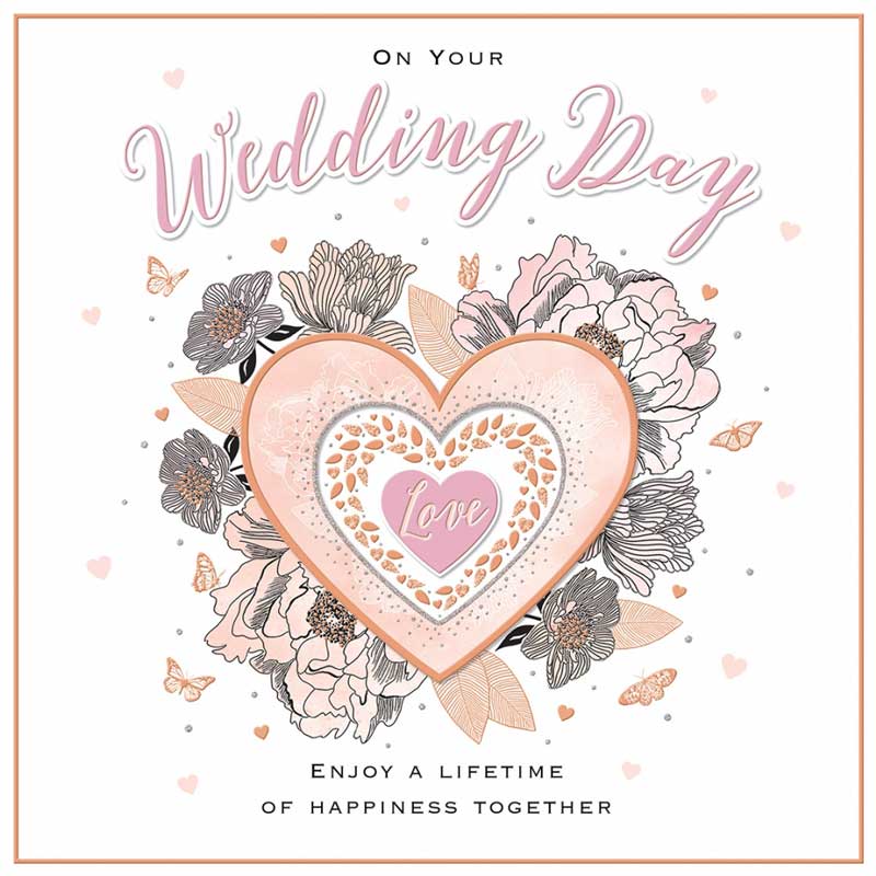 31cm SQ WEDDING DAY  BOXED CARD 3S