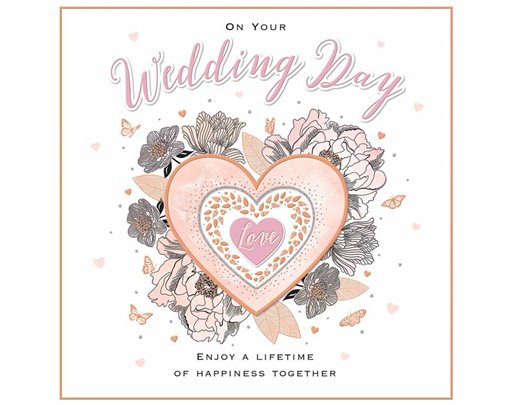 31cm SQ WEDDING DAY  BOXED CARD 3S