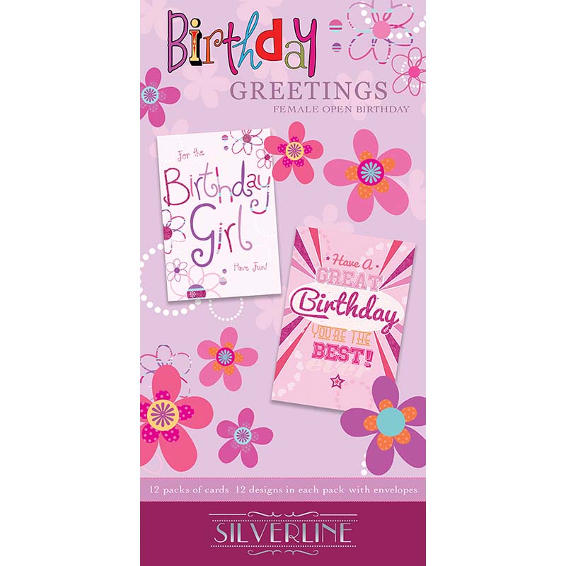 BIRTHDAY GREETINGS FEMALE FLATBOX 144S