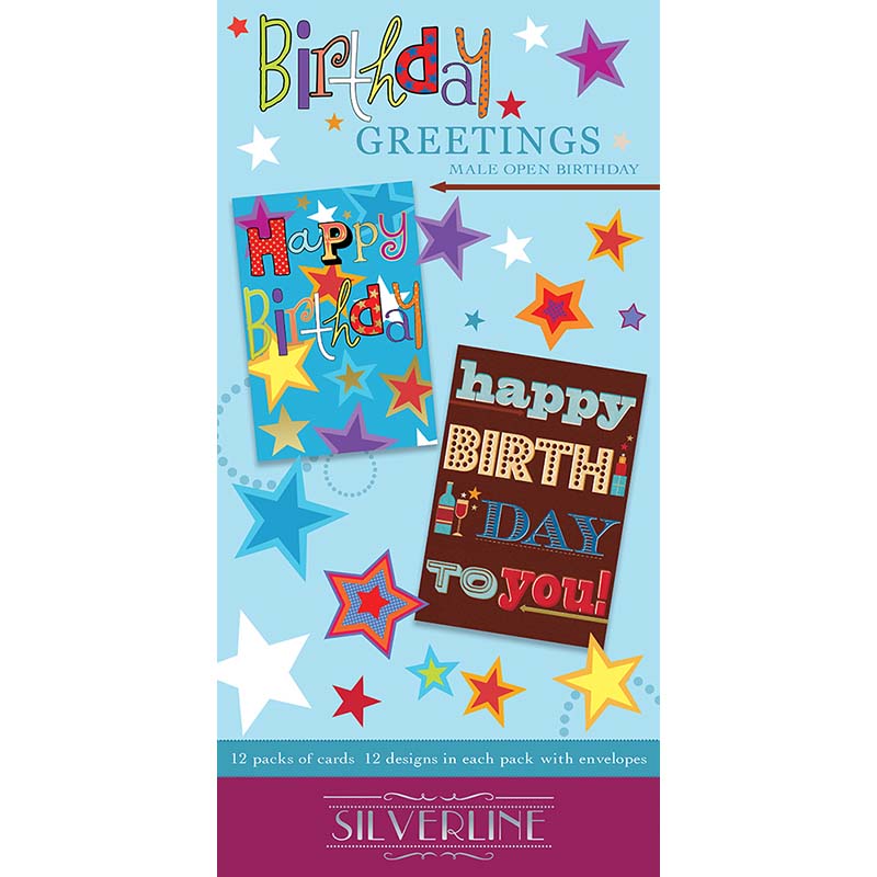 BIRTHDAY GREETINGS MALE FLATBOX 144S