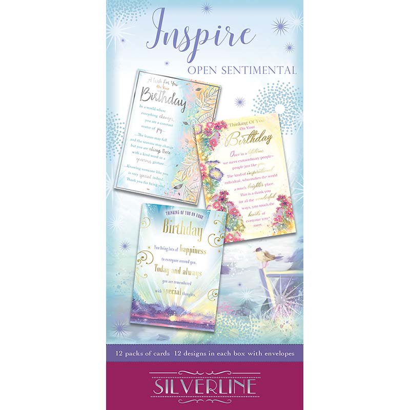 INSPIRE SENTIMENTAL OPEN BIRTHDAY FLATBOX 144S