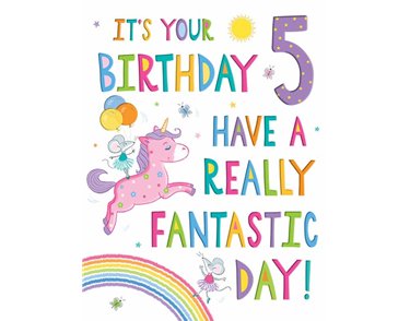 C50 AGE 5 GIRL RAINBOW E/DAY 6S