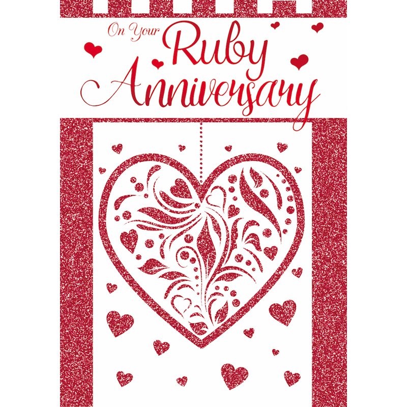 RUBY ANNIVERSARY TRAD SILVERLINE E/DAY 12S