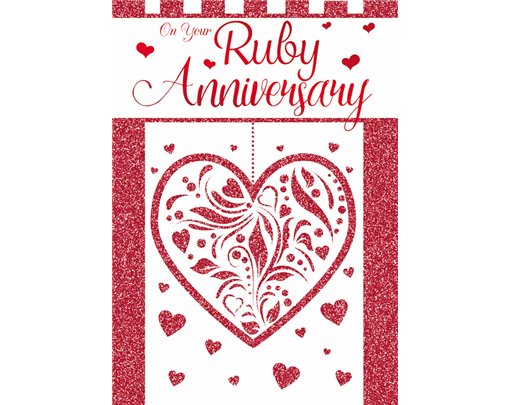 RUBY ANNIVERSARY TRAD SILVERLINE E/DAY 12S