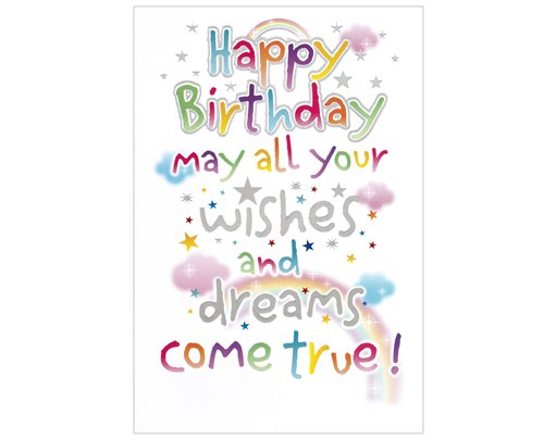 C50 WISHES AND DREAMS OPEN BDAY WORDPLAY 6S