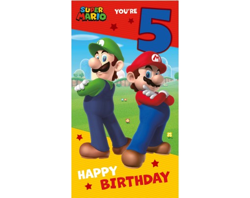 Super Mario Youre 5 Happy Birthday