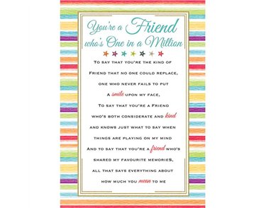 C75 FRIEND HEARTFELT WISHES 6S