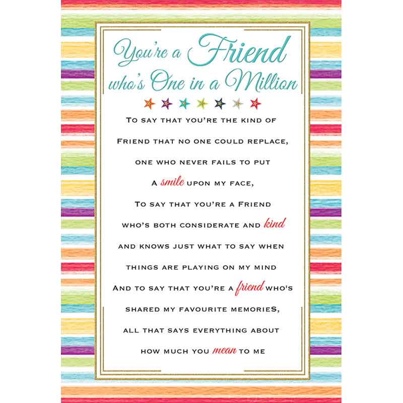 C75 FRIEND HEARTFELT WISHES 6S