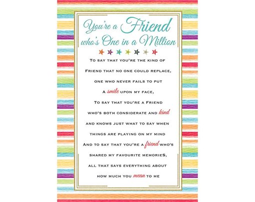 C75 FRIEND HEARTFELT WISHES 6S