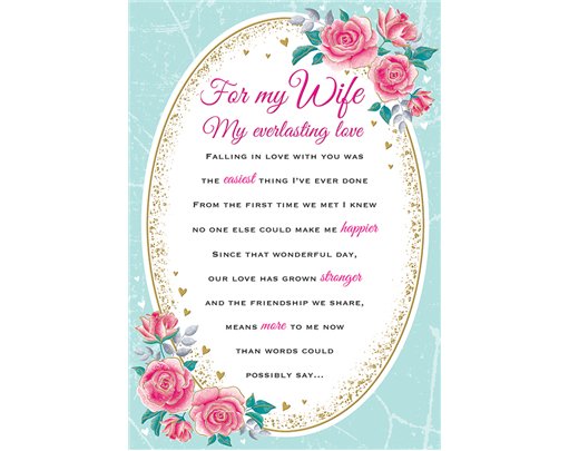 C75 WIFE HEARTFELT WISHES 6S