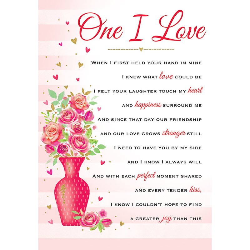 C75 ONE I LOVE HEARTFELT WISHES 6S