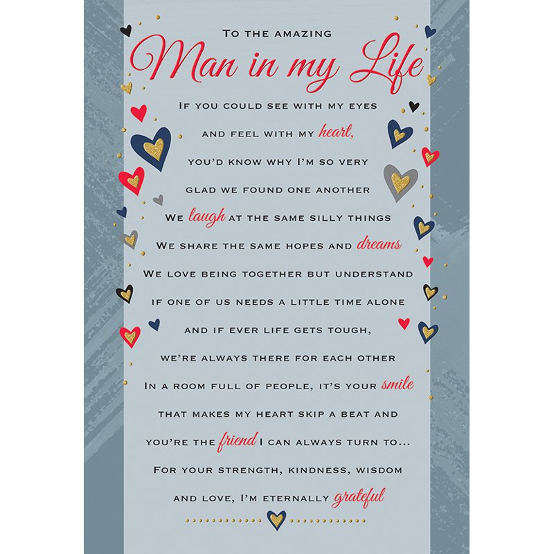 C75 MAN IN MY LIFE HEARTFELT WISHES 6S