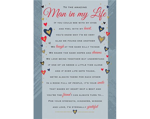 C75 MAN IN MY LIFE HEARTFELT WISHES 6S