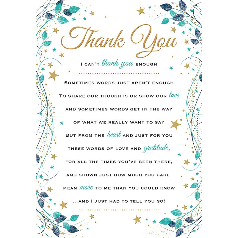 C75 THANK YOU HEARTFELT WISHES 6S
