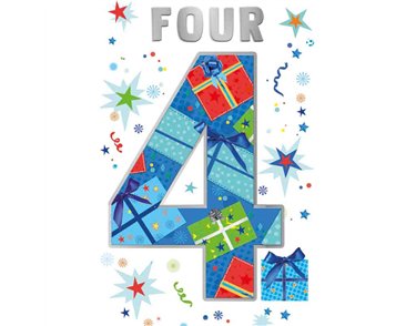 C50 BOYS 4TH BIRHTDAY WORDPLAY  6S