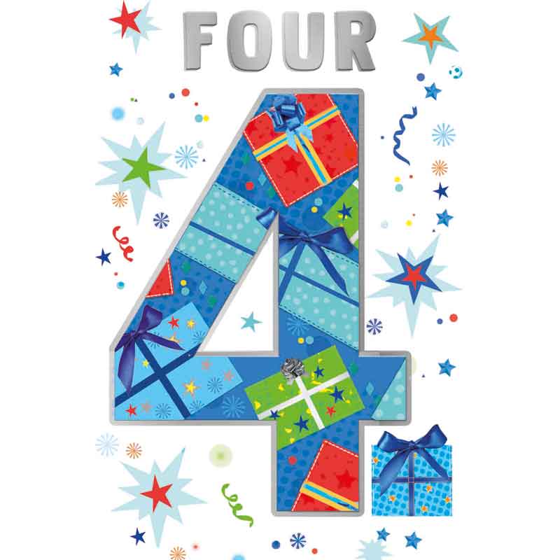 C50 BOYS 4TH BIRHTDAY WORDPLAY  6S