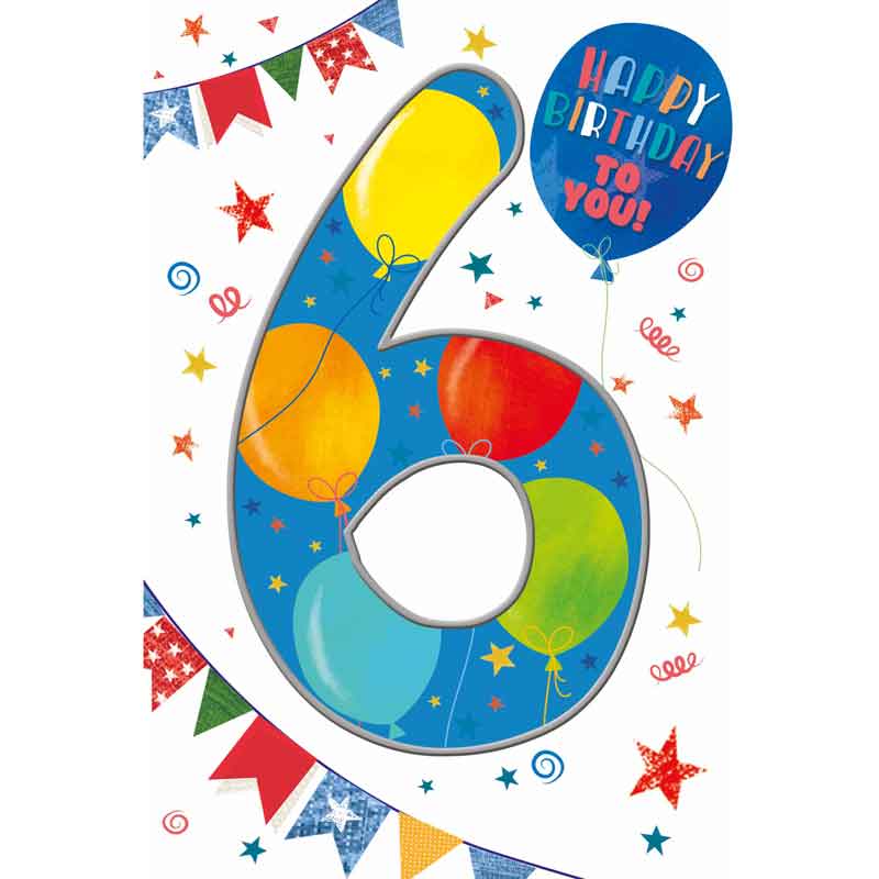 C50 BOYS 6TH BIRTHDAY WORDPLAY  6S