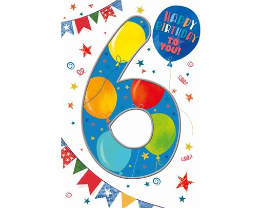 C50 BOYS 6TH BIRTHDAY WORDPLAY  6S