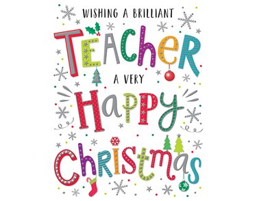 C50 THANK YOU TEACHER DAZZLES XMAS 6S