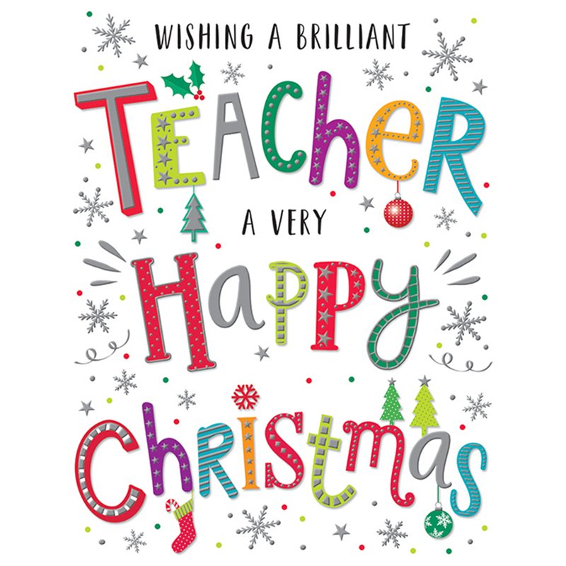 C50 THANK YOU TEACHER DAZZLES XMAS 6S