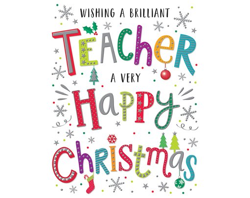 C50 THANK YOU TEACHER DAZZLES XMAS 6S