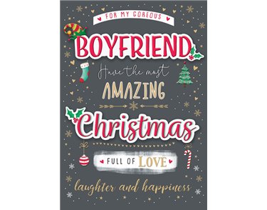 10x7in BOYFRIEND BOXED XMAS CARD 3S