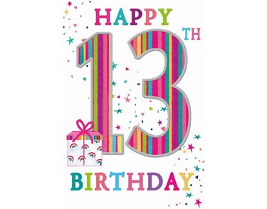 C50 13TH BIRTHDAY GIRL WORDPLAY 6S
