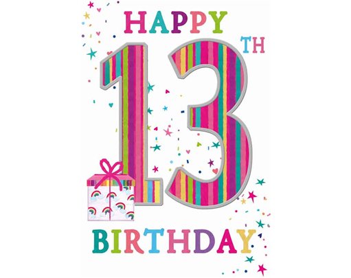 C50 13TH BIRTHDAY GIRL WORDPLAY 6S