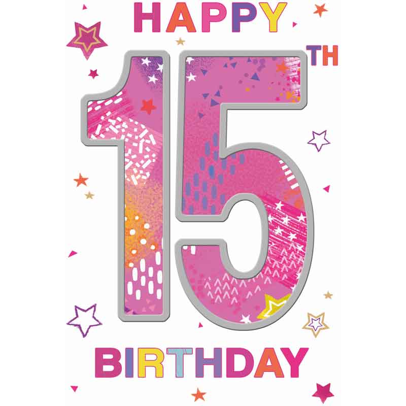 C50 15TH BIRTHDAY GIRL WORDPLAY 6S