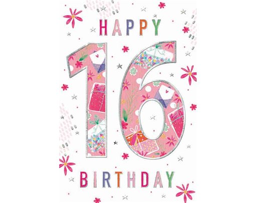 C50 16TH BIRTHDAY GIRL WORDPLAY 6S