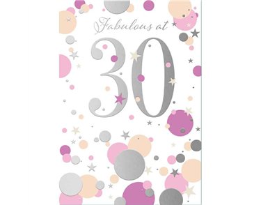 C50 30TH FEMALE BIRTHDAY CARD ESSENTIALS 6S