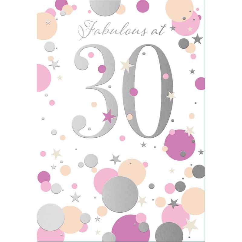 C50 30TH FEMALE BIRTHDAY CARD ESSENTIALS 6S