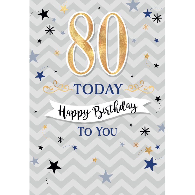 C50 80TH BIRTHDAY MALE CARD ESSENTIALS 6S