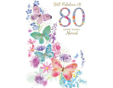 C50 80TH BIRTHDAY FEMALE CARD ESSENTIALS 6S