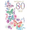 C50 80TH BIRTHDAY FEMALE CARD ESSENTIALS 6S
