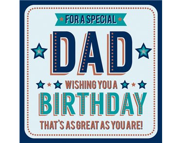 31CM DAD SQ BOXED CARD  3S