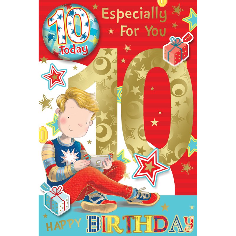C75 AGE 10 BOY BADGED CARD 6S