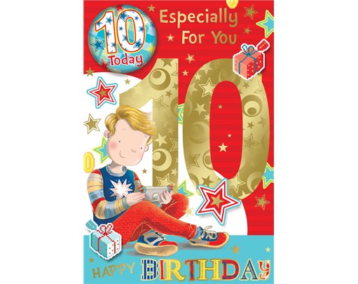 C75 AGE 10 BOY BADGED CARD 6S