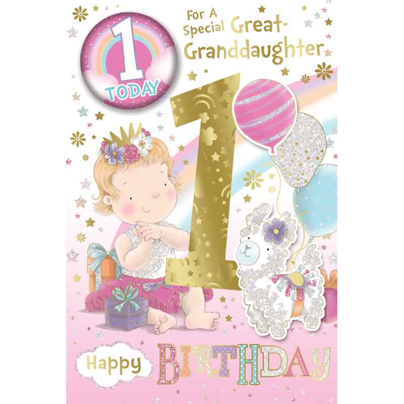 C75 GREAT GRANDDAUGHTER AGE 1 BADGED CARD 6S