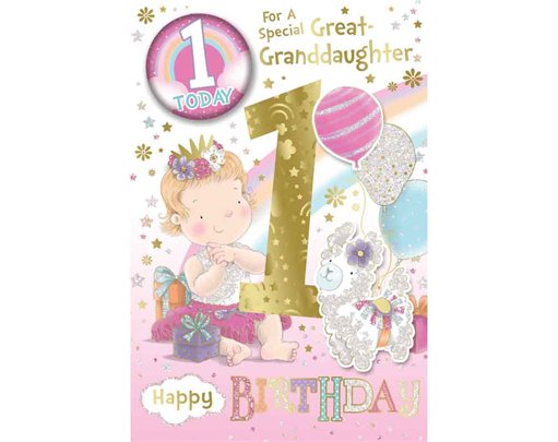 C75 GREAT GRANDDAUGHTER AGE 1 BADGED CARD 6S