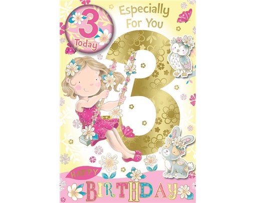 C75 AGE 3 GIRL BADGED CARD 6S