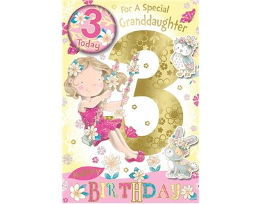 C75 GRANDDAUGHTER AGE 3 BADGED CARD 6S