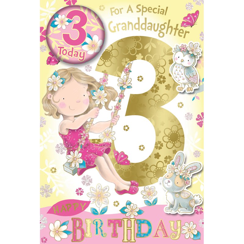 C75 GRANDDAUGHTER AGE 3 BADGED CARD 6S