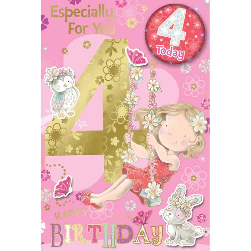 C75 AGE 4 GIRL BADGED CARD 6S