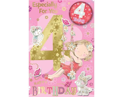 C75 AGE 4 GIRL BADGED CARD 6S