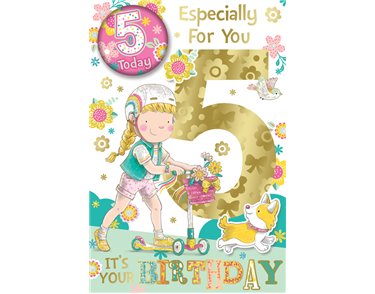 C75 AGE 5 GIRL BADGED CARD 6S