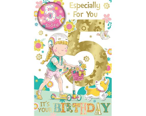 C75 AGE 5 GIRL BADGED CARD 6S